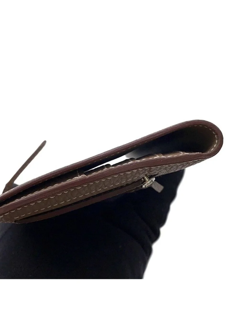 Hermes Wallet Dogon Long Etoupe Silver Togo